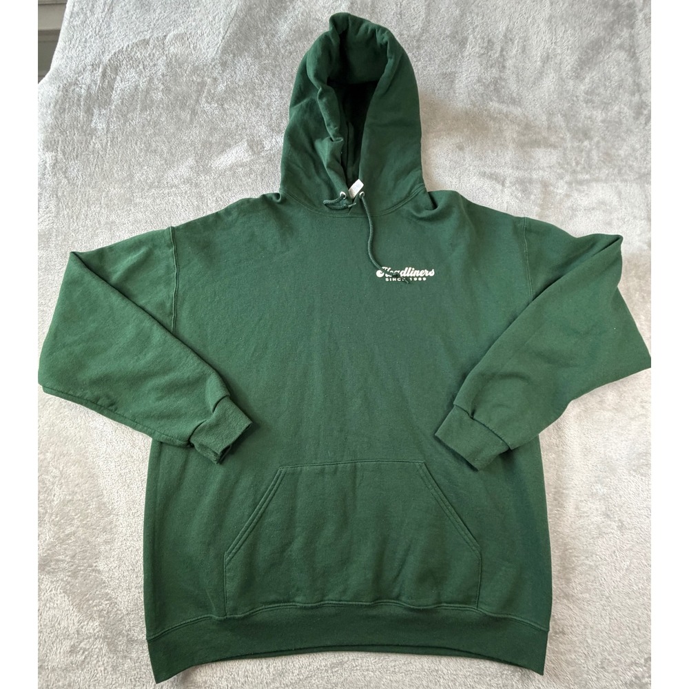 Jerzees Hoodie Mens XL Green Headliners Since 1989 Pullover Sweatshirt